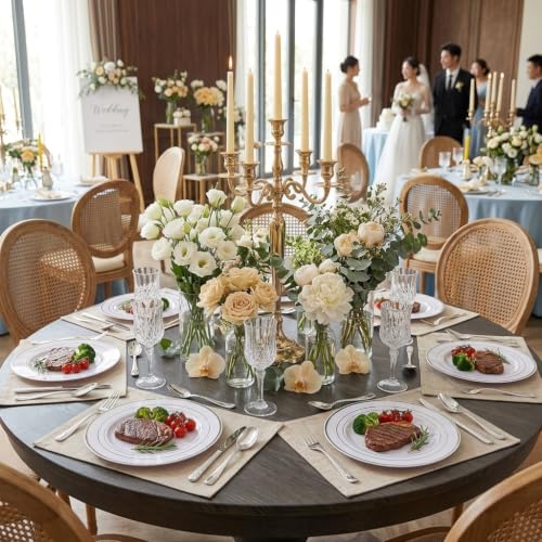 60PCS Silver Plastic Plates (60 / Sliver)