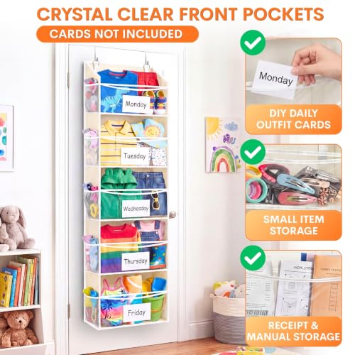 5Tiers Over Door Organizer (ClearBeige - 5 Tiers)