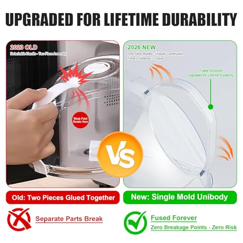 Microwave Splatter Cover for Food (10.5 inches (without water steamer) / Clear)