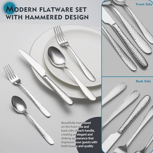 Hammered Silverware Set (Silver Hammered)