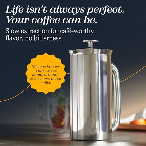 P7 French Press (32 oz / Polished Stainless Steel)