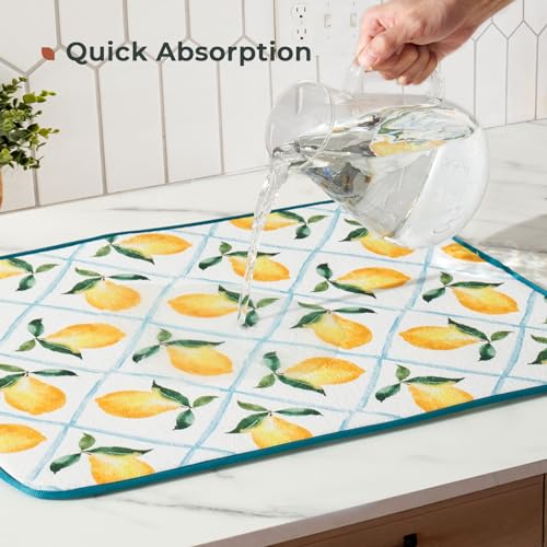 Dish Drying Mats 2 Pack (18''X24'' / Farmhouse Lemon)