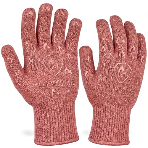 Grill Armor Oven Gloves with Fingers (Small Standard Cuff / Pink)