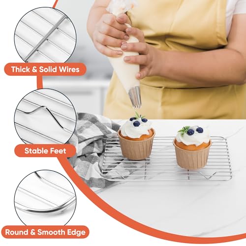 4 PCS Baking Rack for Oven Cooking (8.7*6.3 Inch)