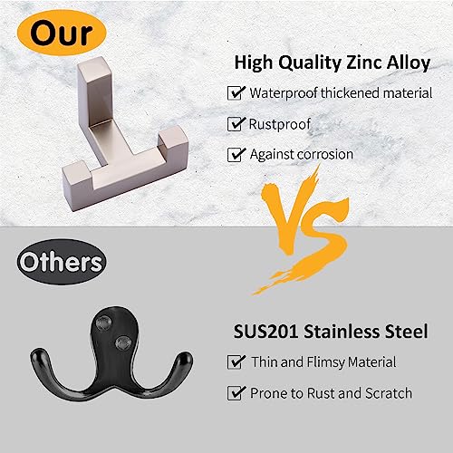 5 Pack Heavy Duty Coat Hook (Chrome)