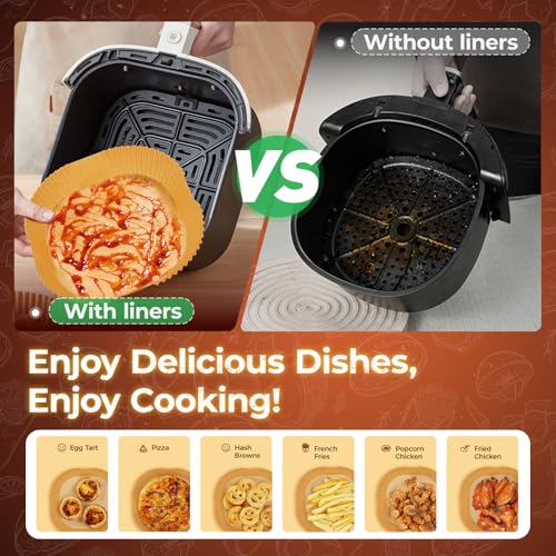 420Pcs Air Fryer Liners Disposable 8 Inch Square for 5 (8" Square)