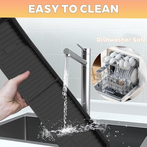 30" Magnetic Silicone Stove Top Shelf (Black / 30 Inch)