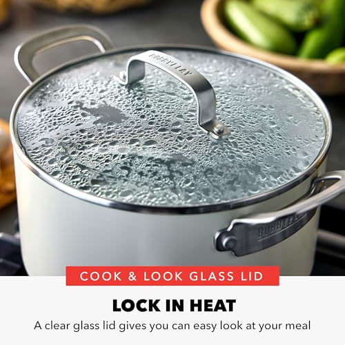 x Bobby Flay 6QT Stockpot with Glass Lid (6 Quarts / Cream)