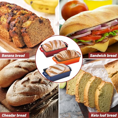 2 in 1 Enameled Cast Iron Bread Pan with Lid