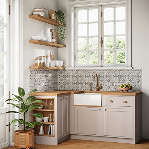 Tin Backsplash [5 (Pattern #3 / Bright White Satin)