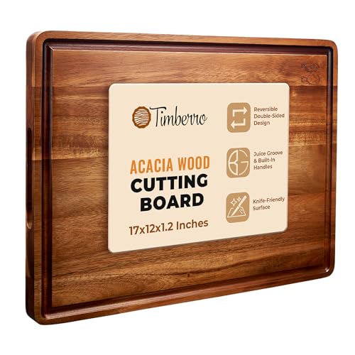 Acacia Wood Cutting Board (17"L x 12"W)