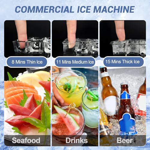 650 lbs High Output Commercial Ice Machine Freestanding Self