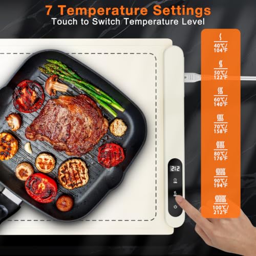 Extra Large Warming Mat for Food (XX Large Size: 36"x16" / Beige)