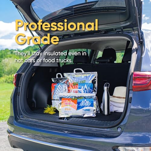 Hot and Cold Insulated Bags for Food Delivery (Medium (Meal and Grocery Size))