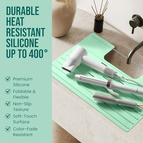 Bathroom Sink Cover for Counter Space (Mint / Large)