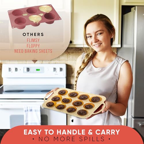 Silicone Mini Muffin Pan 12 Count (Confetti / Mini (12 Cups))