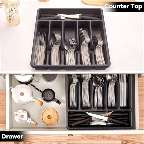 73 Piece Silverware Set with Organizer (73Pcs)