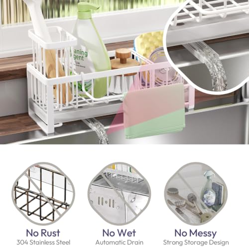 Sponge Holder for Kitchen Sink (White / Medium)