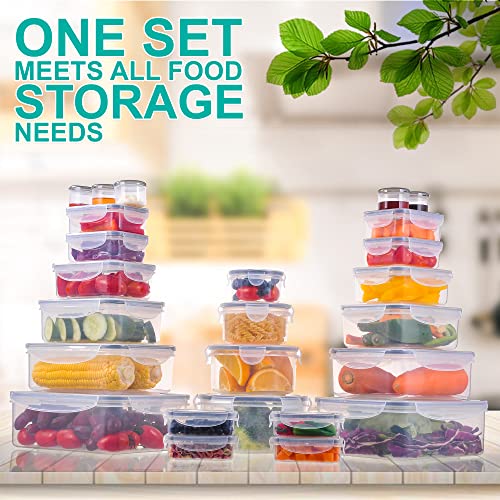50 Pcs Large Food Storage Containers with Lids Airtight (50 Pcs)