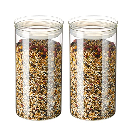 74oz Glass Canisters with Airtight Lid (Clear / 9.2-74oz 2Pack)