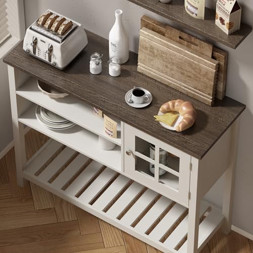 Farmhouse Coffee Bar Cabinet (White)