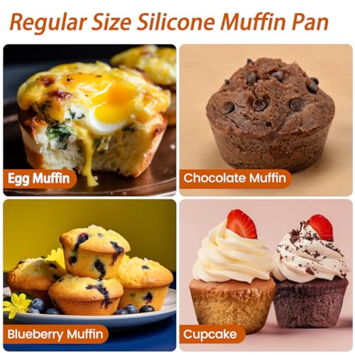Silicone Muffin Pan (Regular&Mini Muffin&Loaf Pan)