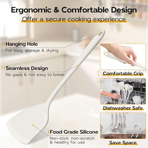 Silicone Cooking Utensils Set (White)