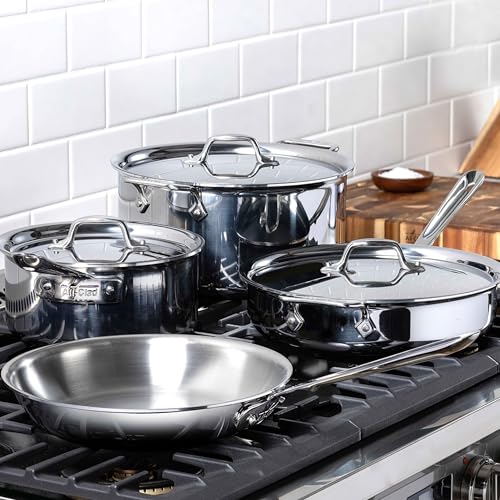 D3® Stainless Steel 7 Piece Cookware Set (Silver / 7 Piece Set)