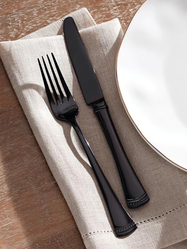 893677 Portola Black 20 (20-Piece Flatware Set, Black)