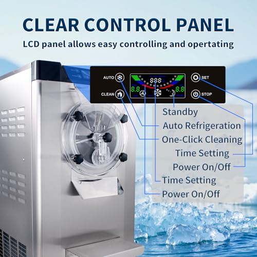 2000W Commercial Hard Ice Cream Machine (6.3Gph tall)