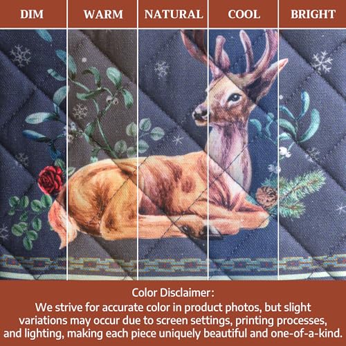 Pot Holders 100% Cotton Potholders (086 - Christmas Joy / 8" x 8" (Pot Holder Pack of 1))