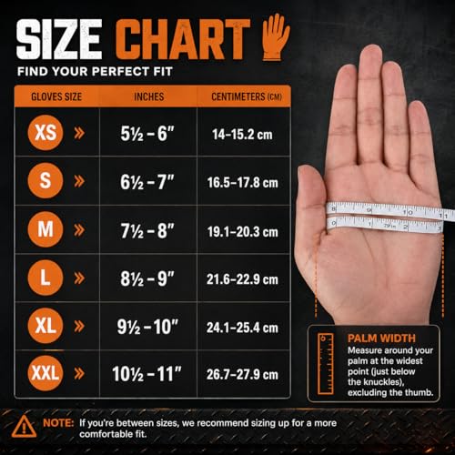 Heavy Duty Industrial Orange Nitrile Gloves (03 8mil (1000ct) / X-Large)