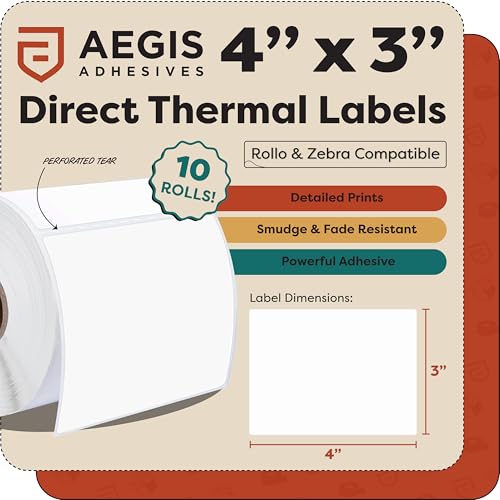 4" X 3" Direct Thermal Labels (4" X 3")
