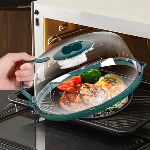 Microwave Cover with Water Steamer (dark green)