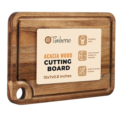 Acacia Wood Cutting Board (10"L x 7"W)