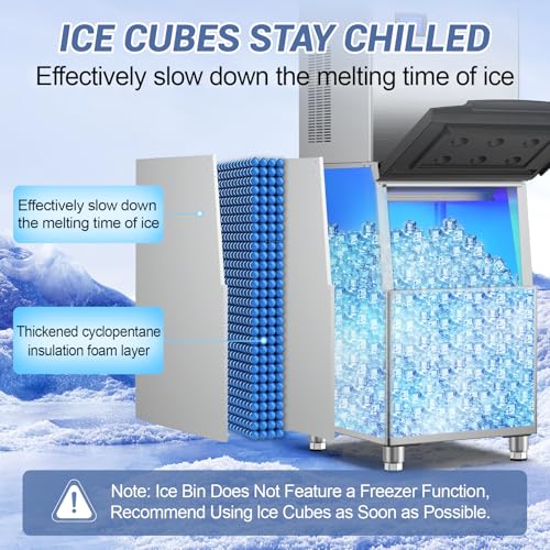 400 lbs High Output Commercial Ice Machine Freestanding Self