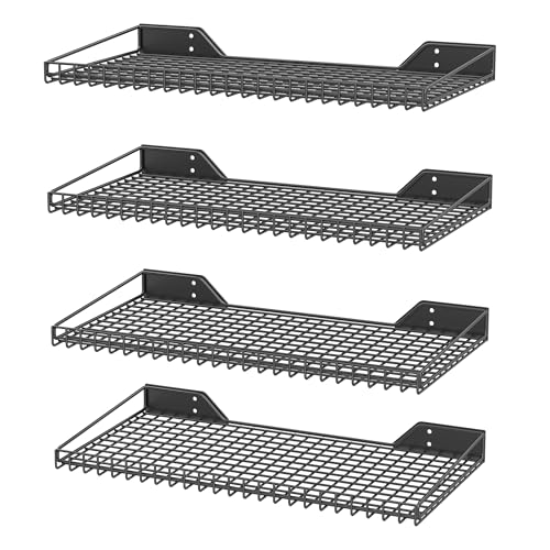 Wall Mounted Storage Shelf for Garage (Black)