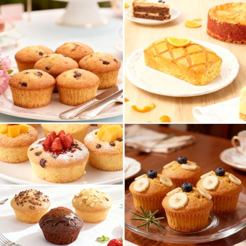 Metal Reinforced Bakeware Set (Creamy Confetti / Loaf Pan 12-Cup & Regular & Mini Muffin Pan)