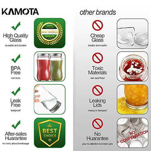 16oz Regular Mouth Mason Jars (16 PACK)
