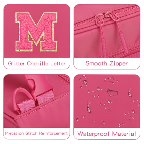 Initial Insulated Lunch Bag for Girls Kids (Rosy Red / M)