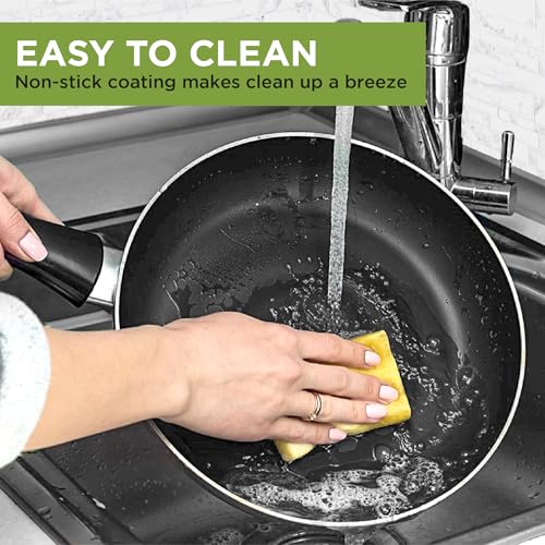 Easy Clean Ceramic Nonstick Cookware Set (26-Piece / Black)