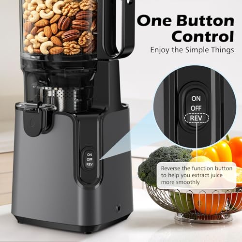 Juicer Machines with 5.8" Large Chute (Titanium Gray)