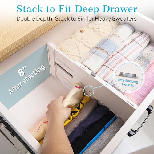 4" High Drawer Dividers for Clothes (4 Count)