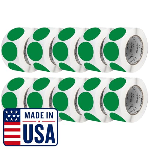Green Perforated Round Circle Dot Sticker 3 (Green - Dark / 3 Inch)