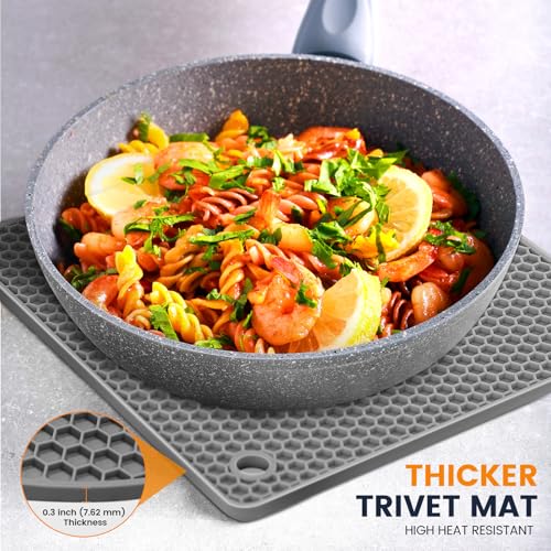 Silicone Trivet Mats 4 Heat Resistant Pot Holders Multipurpose Non