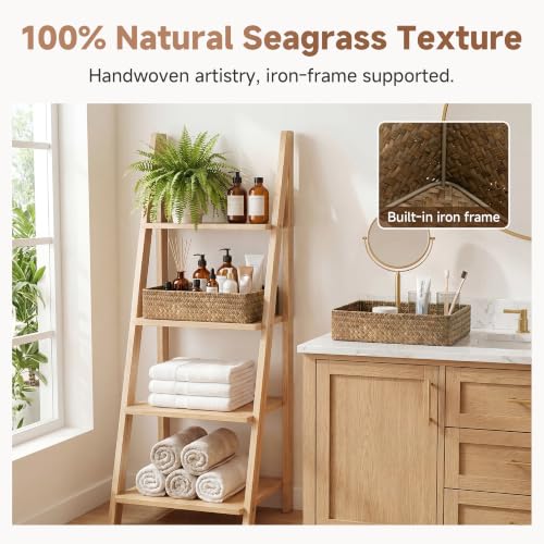 Large Bathroom Baskets (Brown(seagrass) / 15 ¾"L x 11 ¼"W x 3 ½"H)