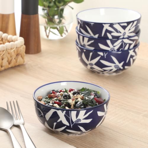 Ivory Estate 4 (Blue/White Floral (Ivory Estate) / 5.5" Cereal Bowl (Set of 4))