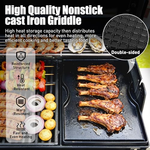 Grill Griddle for Weber Spirit 300 Series (17.4" x 11.9" x 1.2")