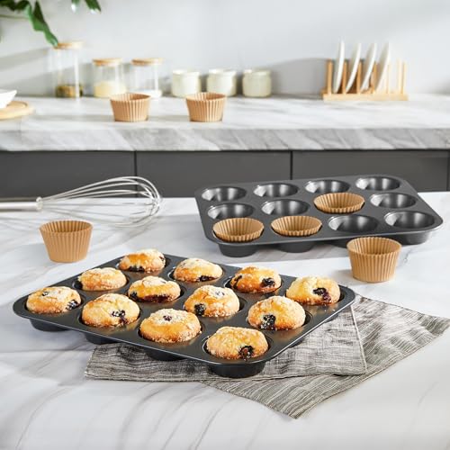 Muffin Pans with 120 Natural Parchment Liners