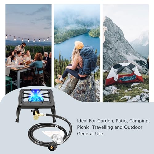 Single burner cast iron flame camping stove (HT-C-0011)